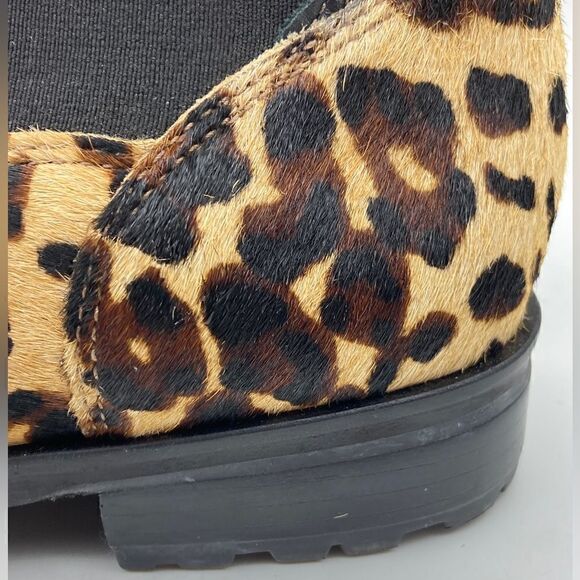 NWT Jack Rogers Margot Leopard Calf Fur Boots Size 9M Made in Brazil - Picture 8 of 11